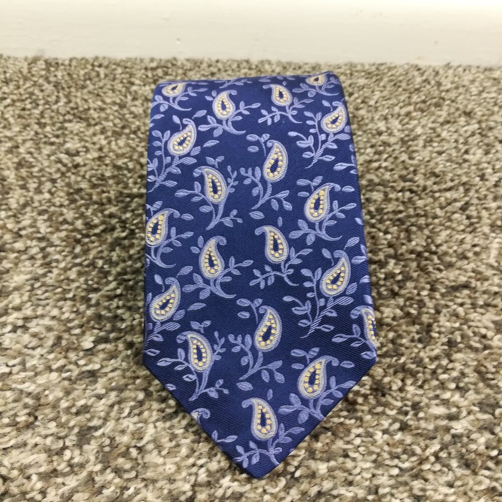 Robert Talbott Best of Class Neck Tie Thick Silk Paisley Purple 59L 3.5W USA